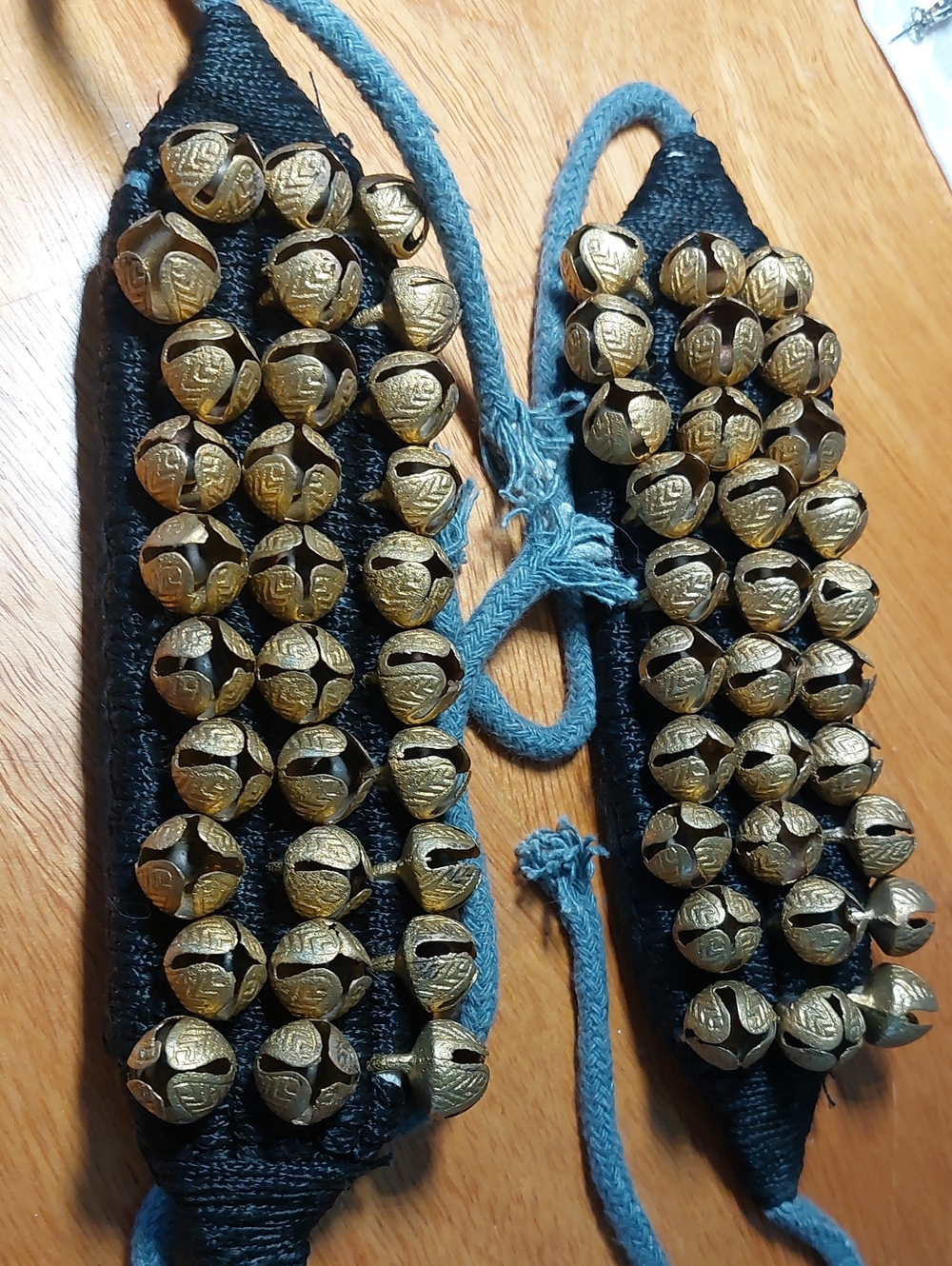 Traditional Indian Classical Dance Ghungroo Brass Ankle Bells 3-Row